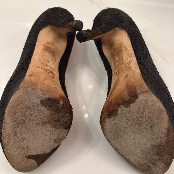Christian Dior Caltzatura Miss Dior Peep Toe Pump size 36.5 100% Nubuck python - Picture 3 of 8